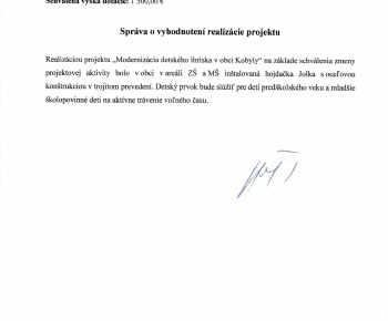 Modernizácia detského ihriska 2023