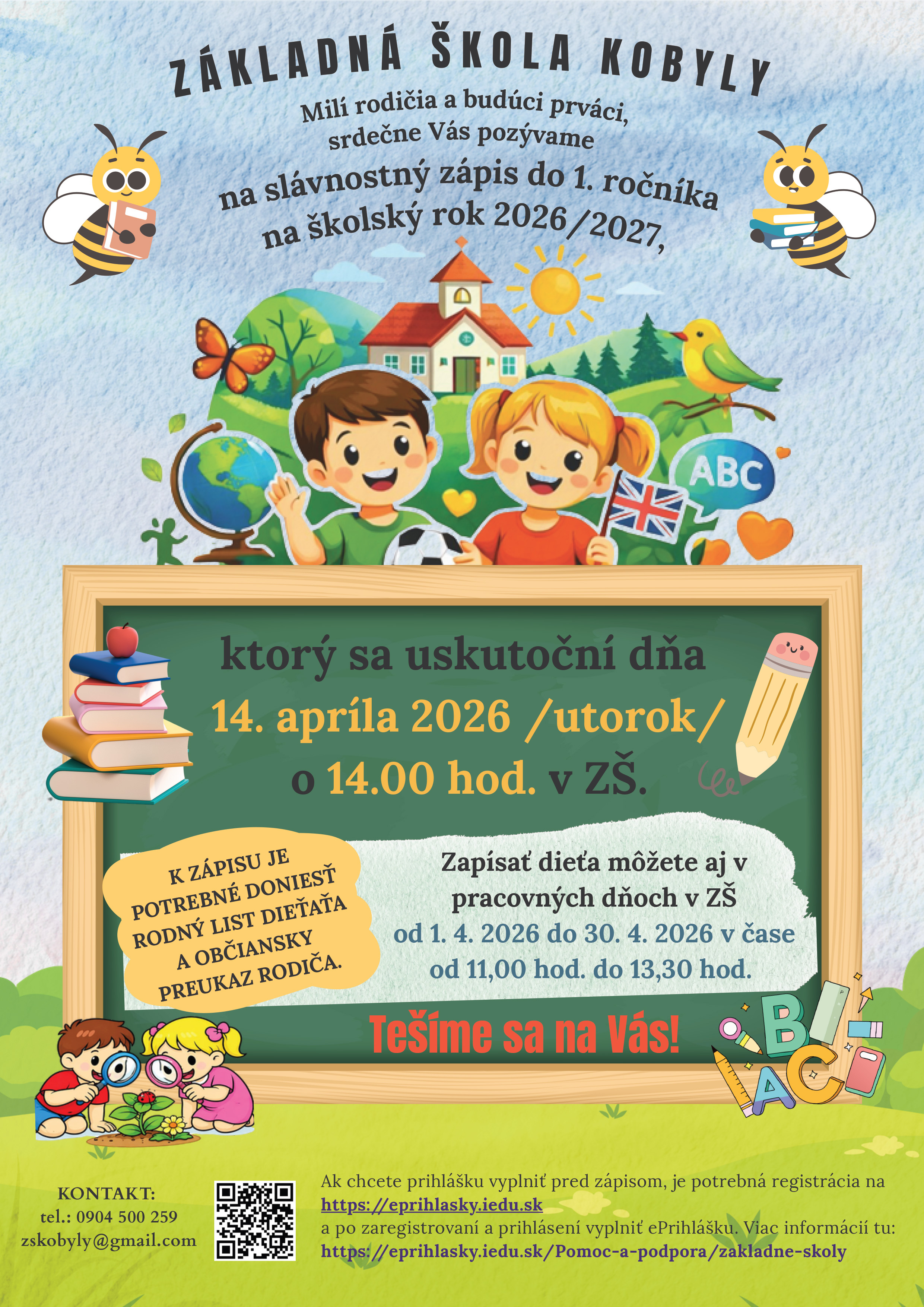 Plagát zápisu do 1. ročníka