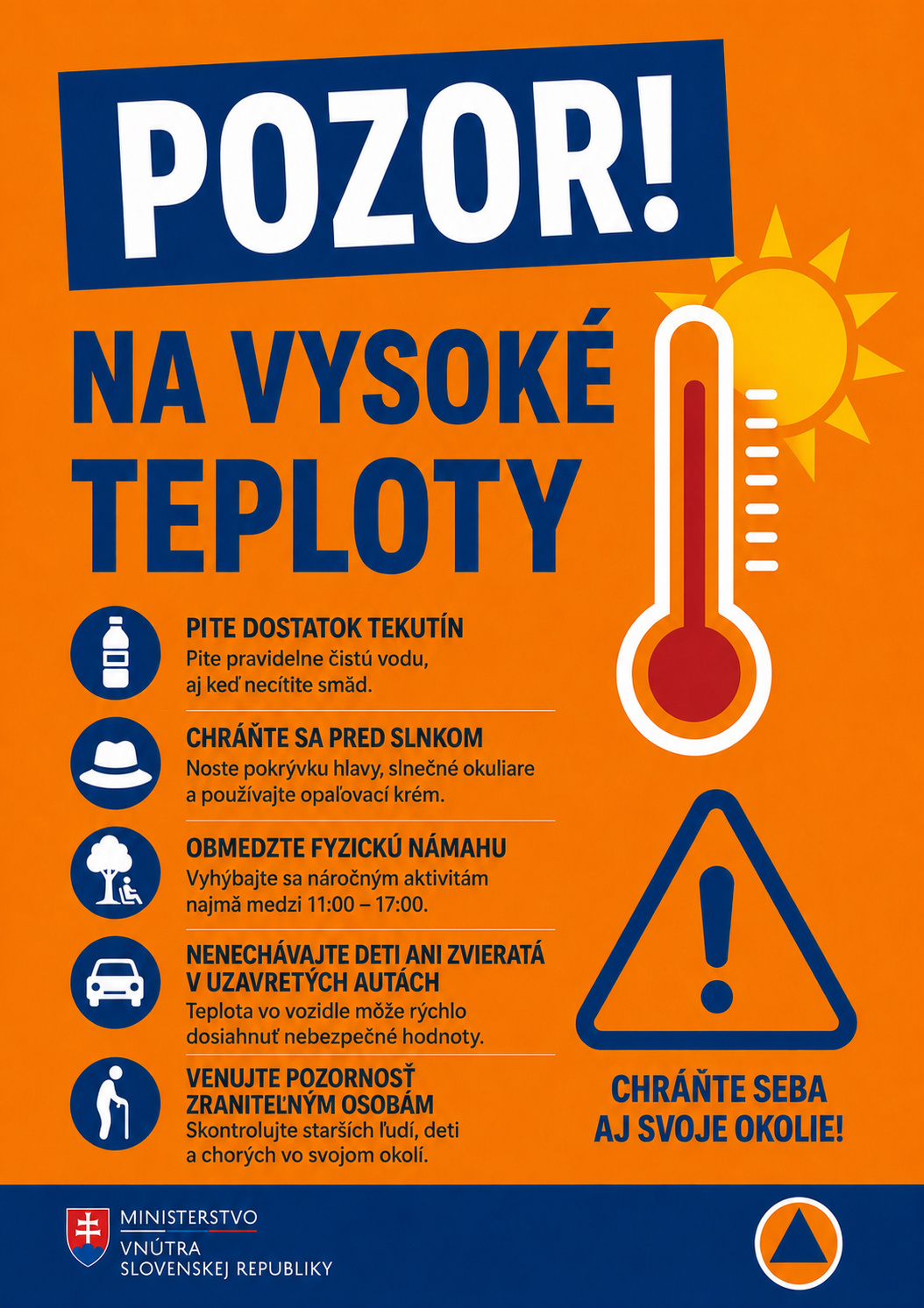 Plagát vysoké teploty
