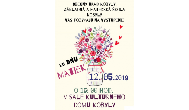 MŠ a ZŠ Kobyly - Deň matiek 2019