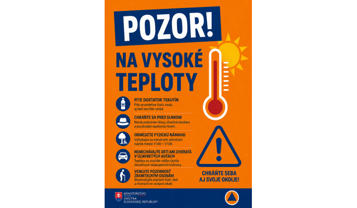 POZOR - vysoké teploty!