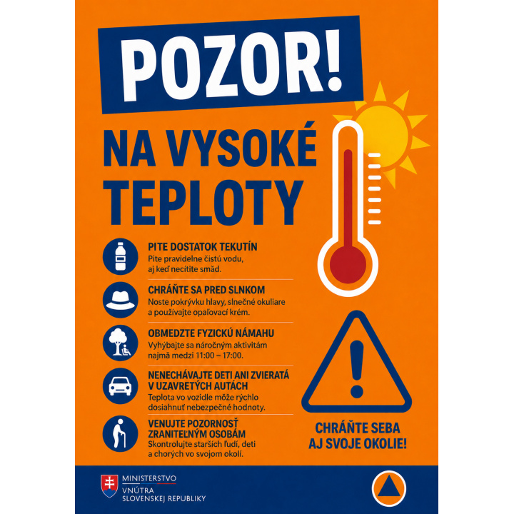 POZOR - vysoké teploty!